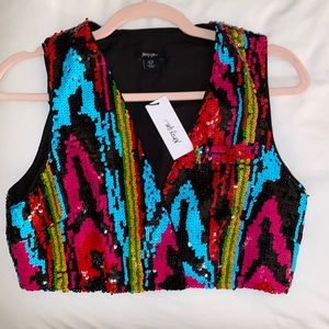 NWT NastyGal sequin mini top
